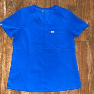 FIGS Royal Blue Caterina One Pocket Scrub Top